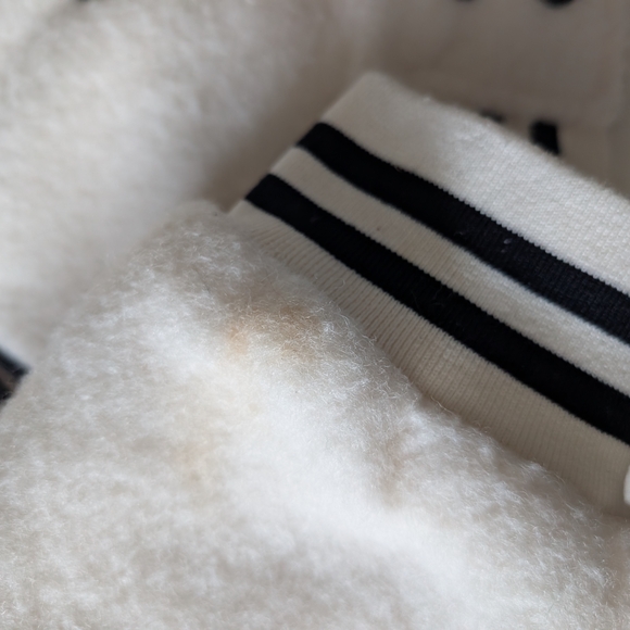 Y2K Gently Used Forever 21 Varsity White Jacket with Black Accents - Picture 6 of 6